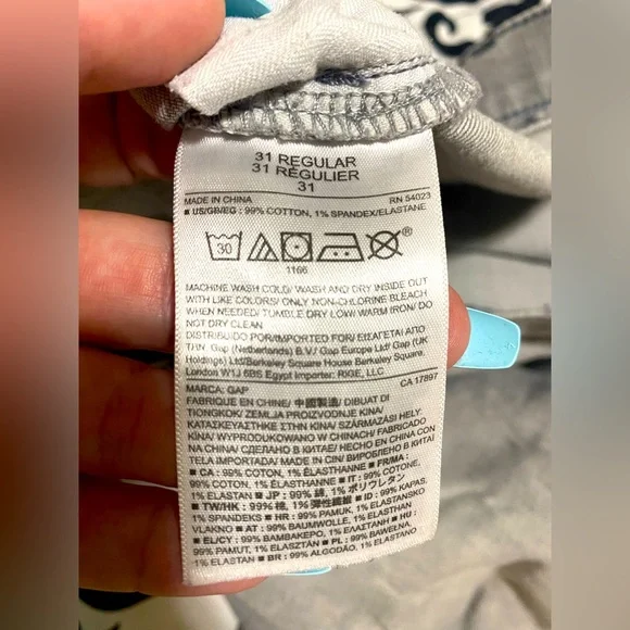 Womens Light Grey Wash Gap denim Jeans -skinny- 31R - Picture 6 of 10